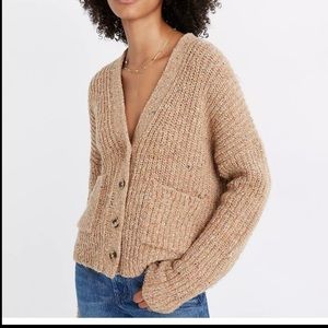 Madewell Speckled Rib Cardigan Sweater